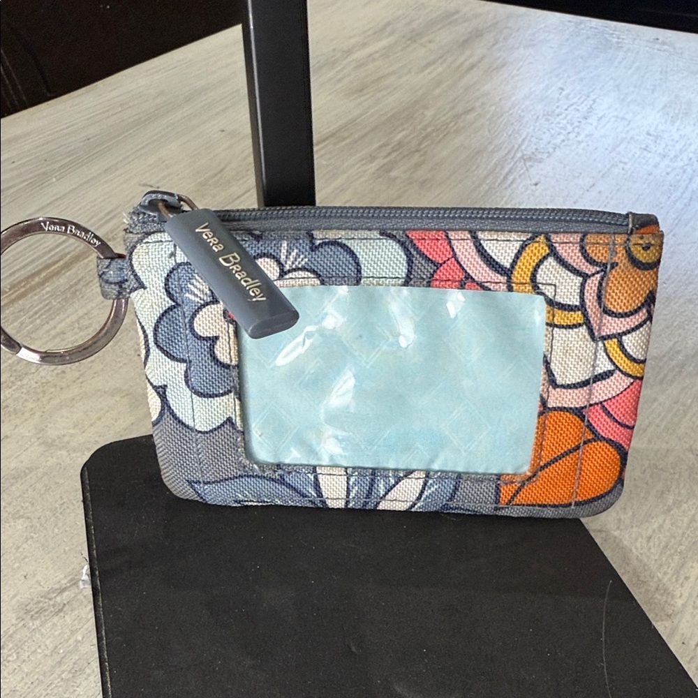 Vera Bradley Gray and Multicolor Floral Wallet